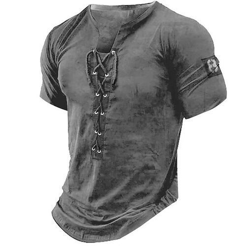 小众高货Men's Henry T-shirt graphic number Henry clothin