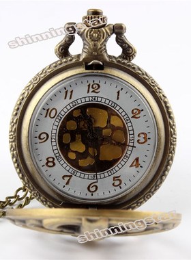 Vintage Nursing Spine Ribs Hollow Quartz Pocket Watch Neckla