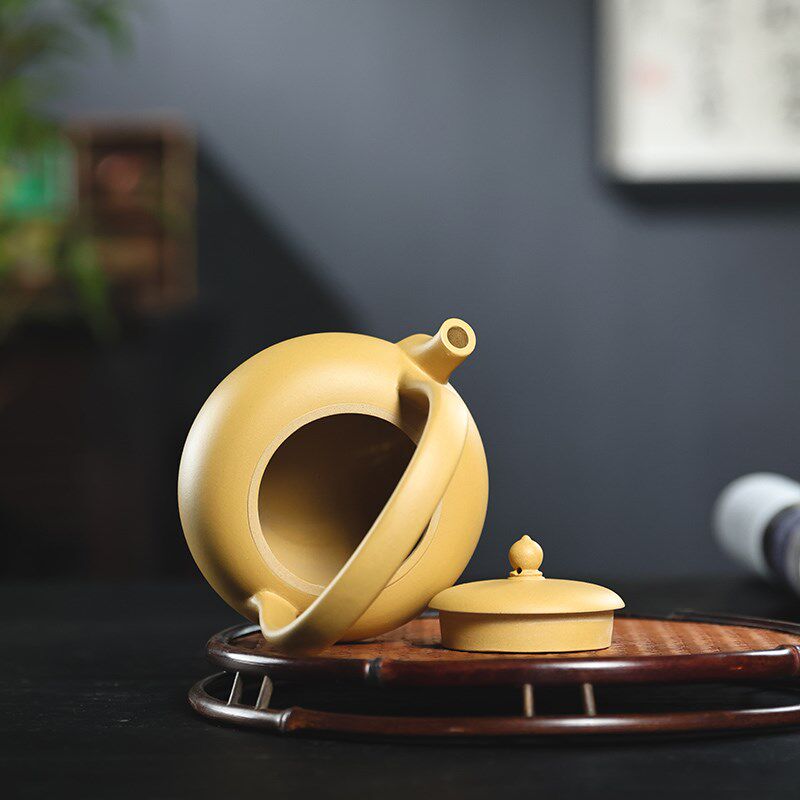紫砂壶 宜兴手工原矿老段泥提梁壶420毫升 家用泡茶 茶具