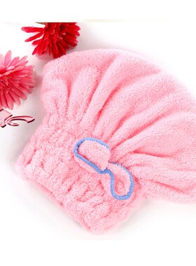Microfiber Wo Bathroom Hair Towel Quick-Dry Hair Hat Turban