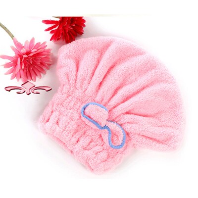 Microfiber Wo Bathroom Hair Towel Quick-Dry Hair Hat Turban