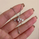 Pendant 2023 Crystal Necklaces Wings 新品 Ladies Angel Heart