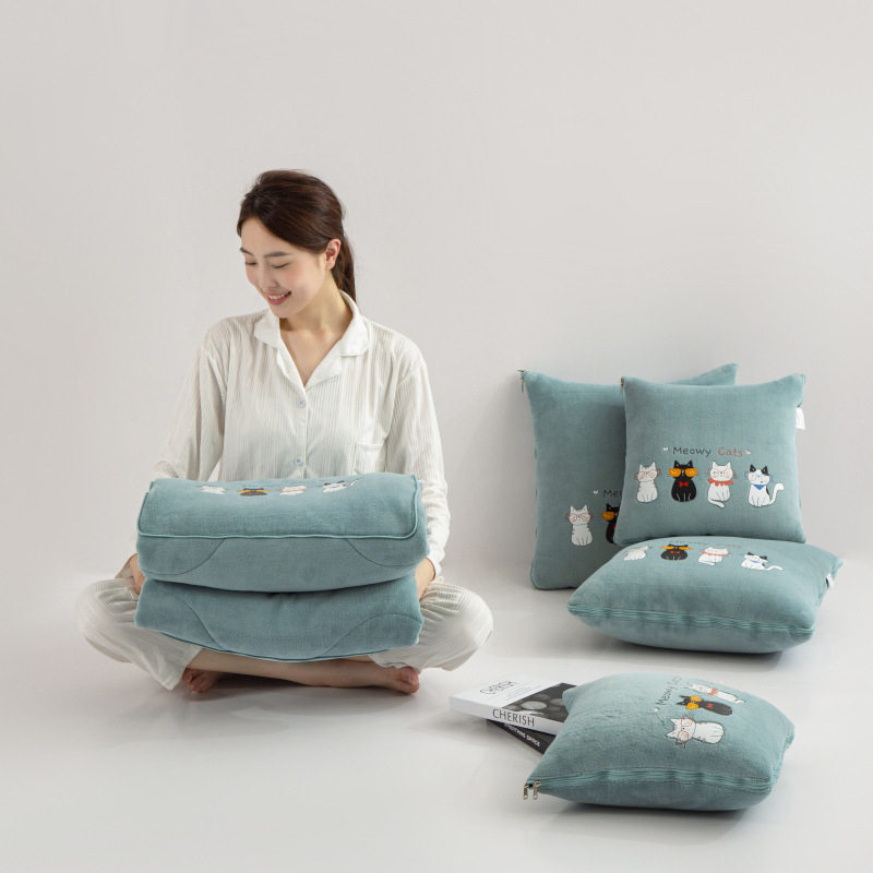 车载抱枕被子两用2022新款加绒加厚枕头午休车用车上睡觉大人,居家布艺,抱枕被,淘宝优惠券,粉丝福利购,淘宝优惠卷