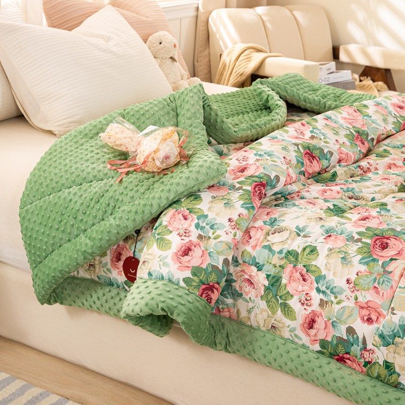 全棉儿童豆豆被子2024新款春秋冬被绒被子加厚冬被单双人被可机洗,床上用品,化纤被,淘宝优惠券,粉丝福利购,淘宝优惠卷