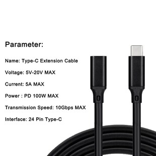 100W USB Type Extension Extender Cable Gen 10Gbp Cord