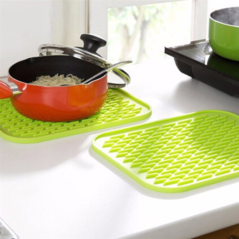 Non-Slip Heat Resistant Mat Silicone Coaster Cushion Pot Hol