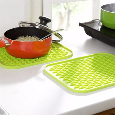 Non-Slip Heat Resistant Mat Silicone Coaster Cushion Pot Hol