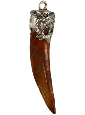 原生态野猪牙吊坠钥匙坠子文玩杂项民族风野猪燎牙挂坠男士项链