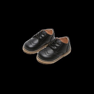 男宝宝皮鞋春秋款英伦风绅士豆豆鞋软底小童时尚平底鞋演出鞋新潮
