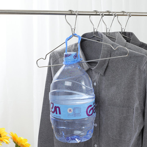 防风衣架自动卡扣防吹走带防掉扣晒衣架户外防脱落成年人加粗金属