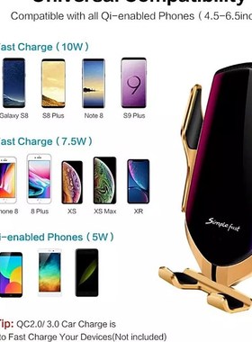 R2 R1 Wireless Charger Automatic Clamping Smart Sensor For