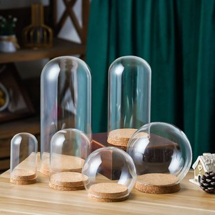 干花保存瓶好看的花瓶便携式花瓶轻奢花瓶高端奢华瑰花玻璃罩防尘