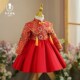女宝宝一周岁礼服女童中式 抓周秋冬 汉服加绒高端婴儿衣服国潮唐装