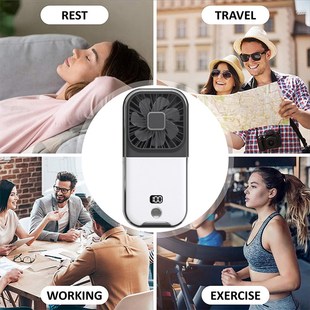 Portable Display Fans 速发Hanging Cooler Mini Digital Neck