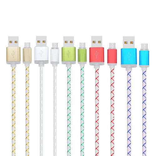 Colorful Silk 1M 5 Colors PVC Line Sync Data Charging Lighti