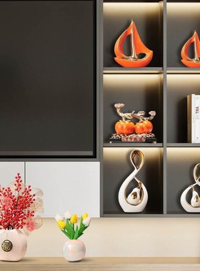 一帆风顺帆船酒柜摆件套装轻奢风高档家居客厅电视柜办公室装饰品