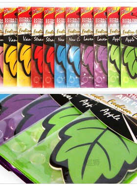 12pcs/lot Car Air Freshener Leaf Shape Paper Hanging Perfume