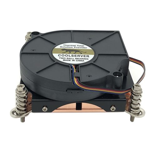 金 钱豹1U全铜1150 1155 1366CPU散热器服务器双滚珠涡轮CPU风扇