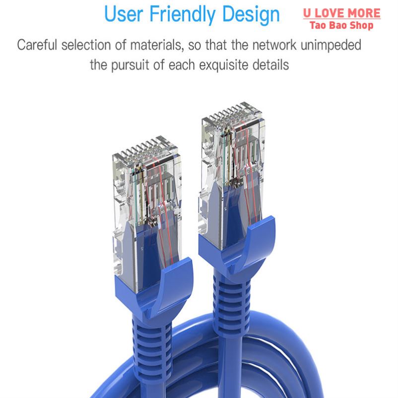 推荐Blue Ethernet Internet LAN CAT5e Network Cable for Compu 电子/电工 网络线 原图主图