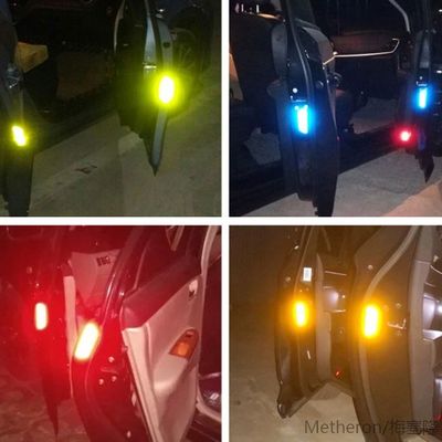 新品4Pcs Car Reflective Tape Warning Mark sticker Accessorie