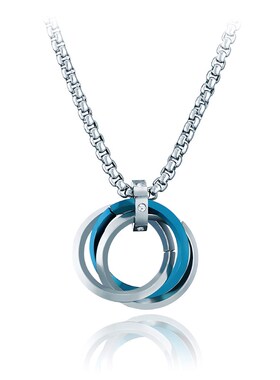 跨境爆品 嘻哈镂空复古钛钢z项链 潮男不锈钢吊坠 羽毛项链