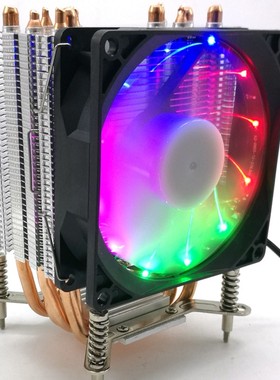 4铜热管1155 X58 X79 2011CPU散热器风扇螺丝安装双路服务器主板