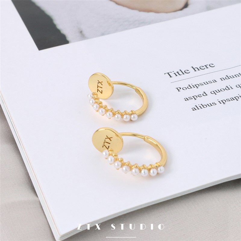 珍珠耳夹无耳洞耳饰女新款圆圈蚊香盘小众设计感夹耳式耳环,饰品/流行首饰/时尚饰品新,耳夹,淘宝优惠券,粉丝福利购,淘宝优惠卷