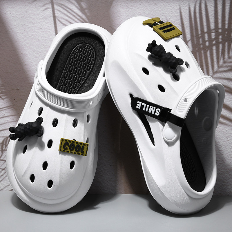 夏季洞洞鞋男潮流个性网红新款情侣款透气防滑踩屎感凉拖鞋男款,流行男鞋,包头拖,淘宝优惠券,粉丝福利购,淘宝优惠卷