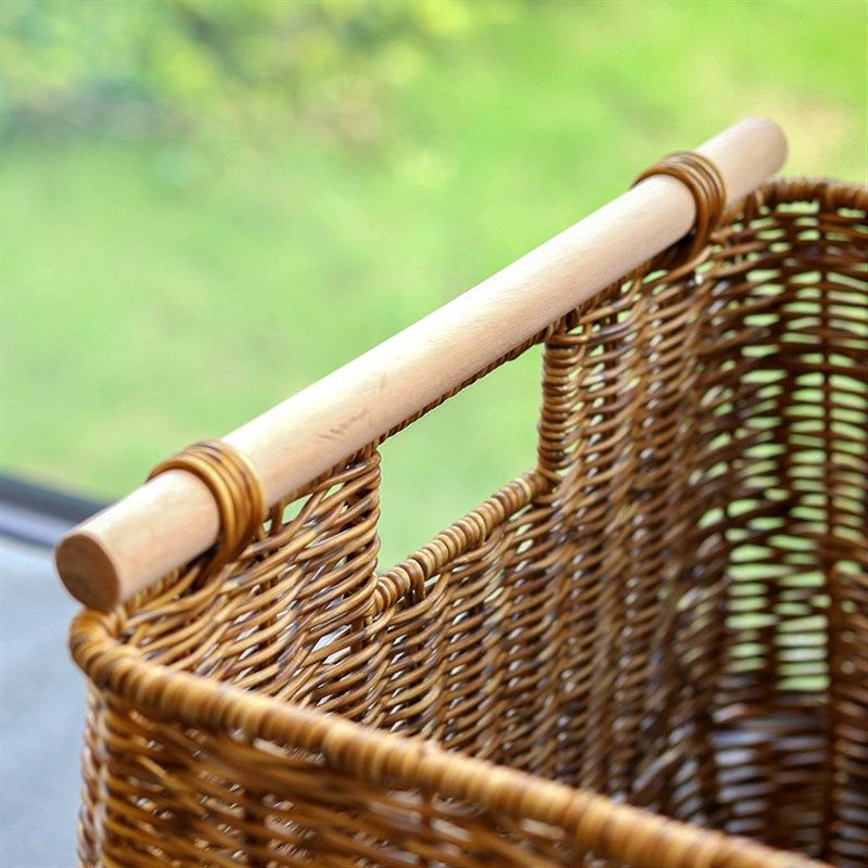 毛巾筐PP仿藤收纳手提篮手工编织收纳筐卧室客厅收纳箱,收纳整理,脏衣篮,淘宝优惠券,粉丝福利购,淘宝优惠卷