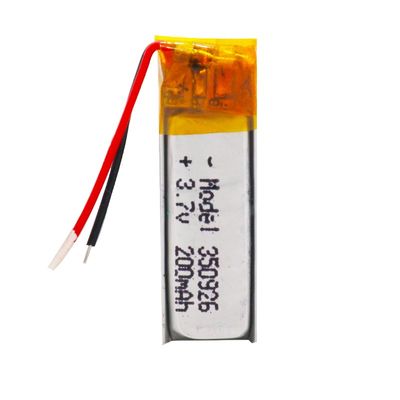 推荐200mAh 3.7V 350926 Lithium Polymer Li-Po li ion Recharge