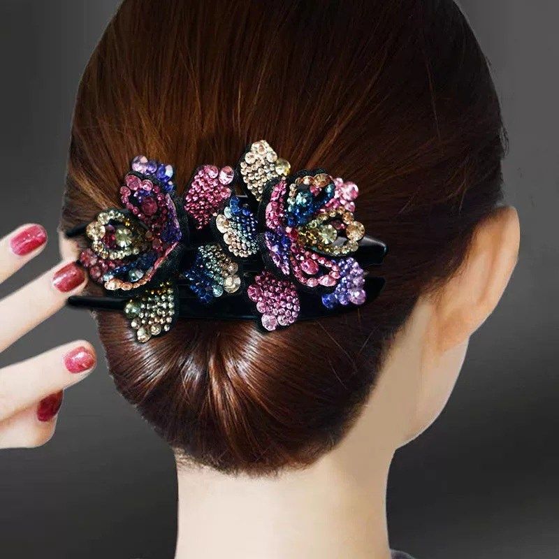 夹子头饰发夹女后脑勺大号盘头发抓夹花朵水钻鸭嘴夹妈妈顶夹发卡,饰品/流行首饰/时尚饰品新,发饰,淘宝优惠券,粉丝福利购,淘宝优惠卷