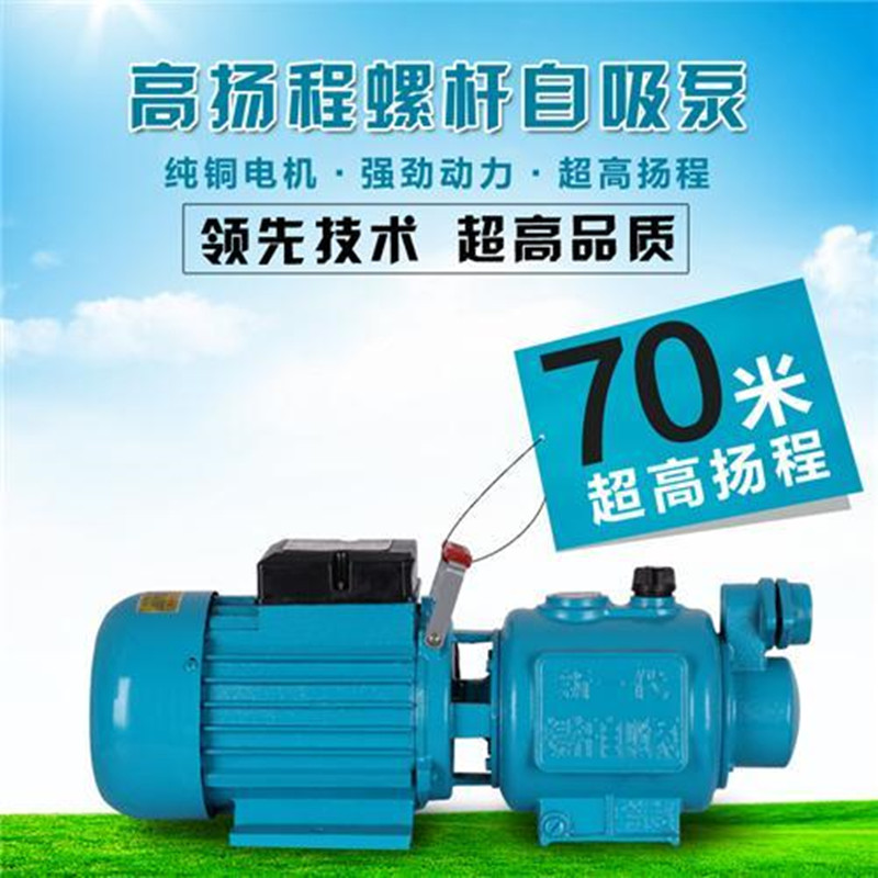 全自动自吸泵家用增压泵超高扬程吸水泵螺杆泵抽水机220V