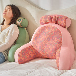 床头软包大靠背老人半躺沙发靠垫床上玩手机护腰靠枕看电视靠背垫