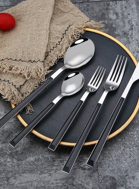20/24Pcs 304 Stainless Steel Dinnerware Sets Glossy Silver W