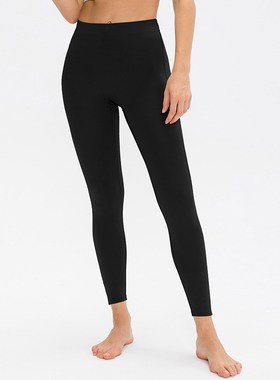 女士无尴尬线瑜伽健身裤 紧身速干运动裤高弹跑步训练长裤12349