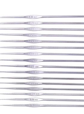 16Pcs Metal Handle Crochet Hook Knitting Needle Set Mix Size