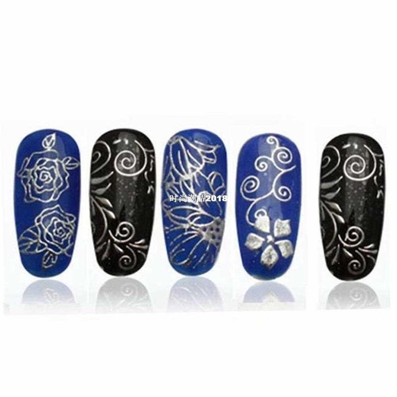 网红3d Mix Flowers Design Nail Stickers Decals,108pcs/sheet