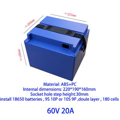 48V 60V 72V KA 20Ah 12Ah Lithium Battery Box 18650 li-ion Pa