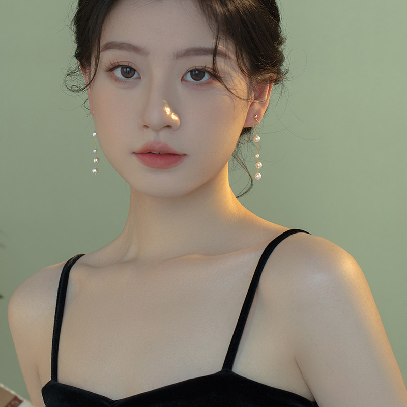 午后酒会长版流苏珍珠耳环女小众设计高级感耳饰耳坠2023年新款潮,饰品/流行首饰/时尚饰品新,耳环,淘宝优惠券,粉丝福利购,淘宝优惠卷