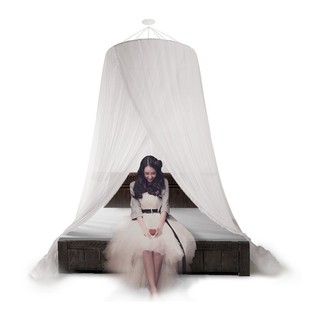 加密吸顶整体帐身 圆形宫廷蚊帐欧式 艾野圆顶吊顶蚊帐 公主落地式