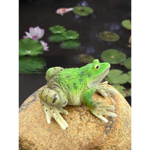 仿真青蛙摆件花园假山造景树脂动物模型庭院户外池塘摆设水池装饰