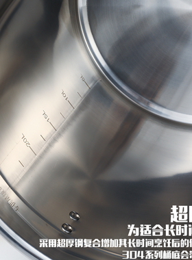 翅片节能汤桶商用煮带桶卤肉复盖不锈钢卤锅底桶熬汤锅大容量加厚
