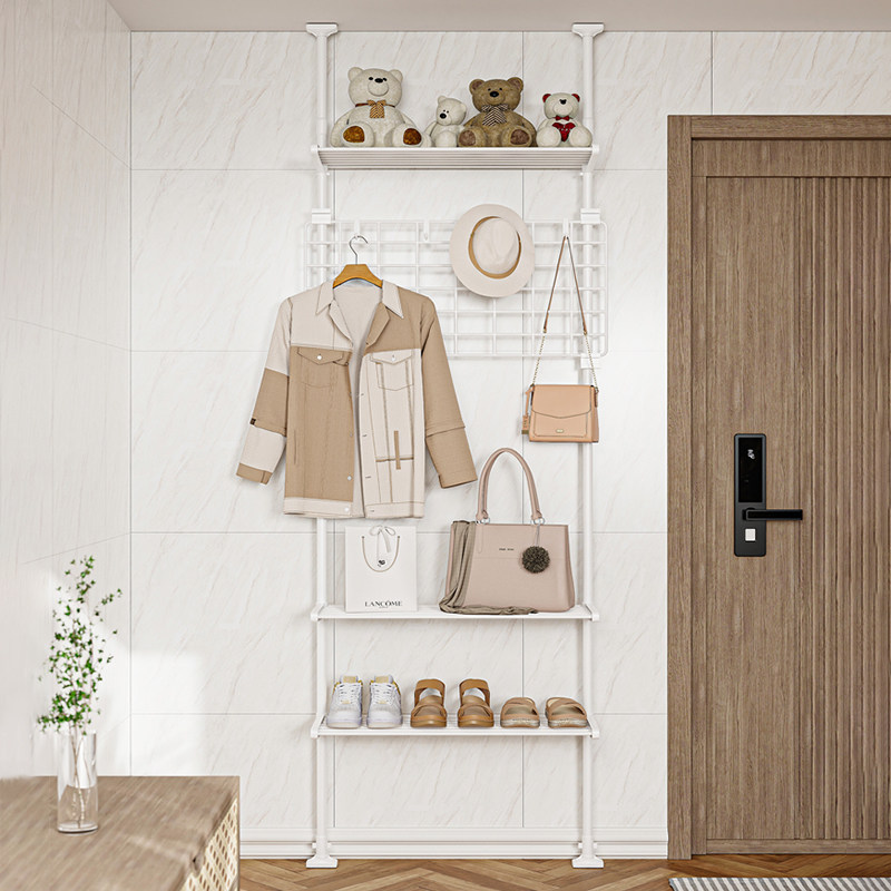 顶天立地置物架入户玄关隔断收纳衣帽架进门后门口挂衣架鞋架一体,收纳整理,衣帽架,淘宝优惠券,粉丝福利购,淘宝优惠卷
