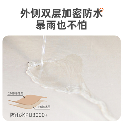 天幕帐篷户外涂银露n营装备用品沙滩遮阳棚伞野餐桌椅六角幕布