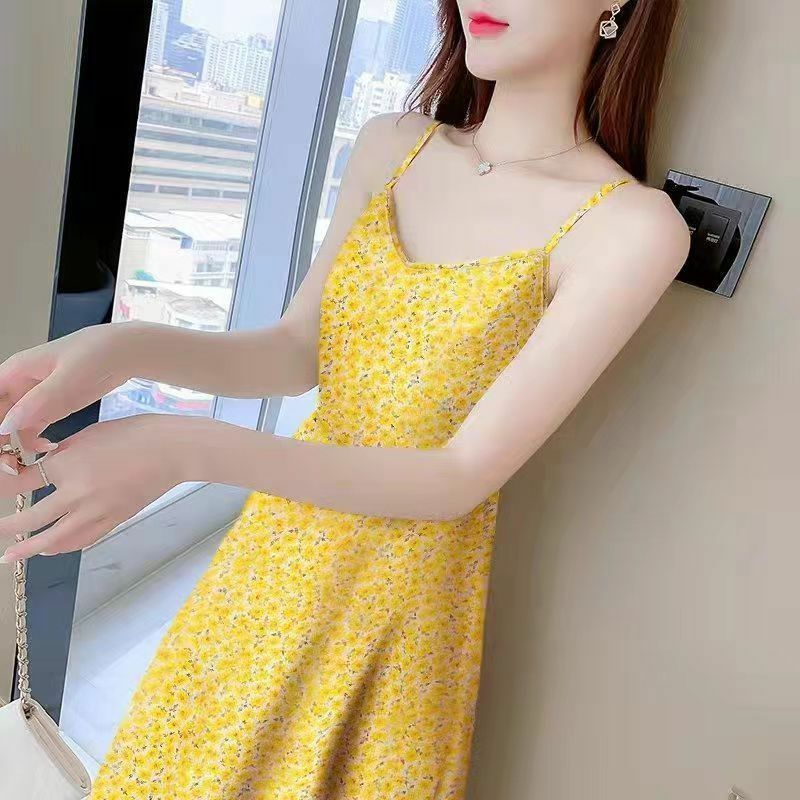 中长款小吊带连衣裙子女装夏季新款印花J吊带无袖打底内搭收腰长,模玩/动漫/周边/娃圈三坑/桌游,古风/国风中衣,淘宝优惠券,粉丝福利购,淘宝优惠卷