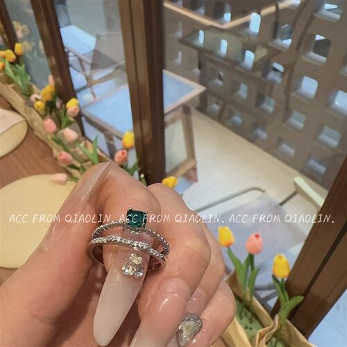 小众高货LATS Luxury Gold Color Pearl Zircon Rings for Woman