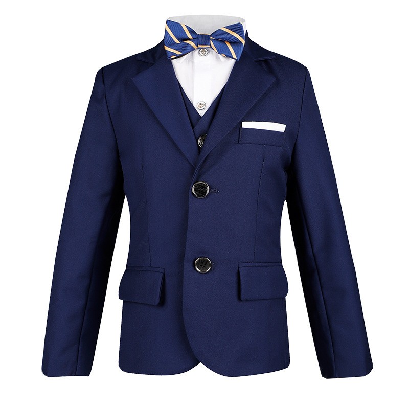 胖童西装套装儿童主持人礼服男童十岁生日男孩小西服大童演出服装