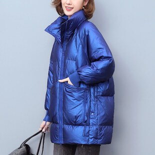 棉袄2023年新款冬装加厚羽绒棉服女中年妈妈中长款韩版宽松棉衣潮