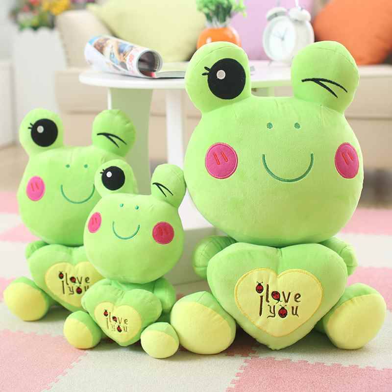 推荐Film and television with love frog heart frog doll carto