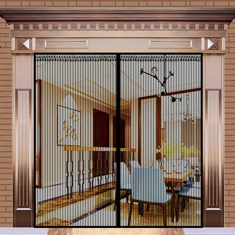 夏天纱窗挡苍蝇蚊子沙门自动农村车库大门专用防蚊门帘软纱门磁吸